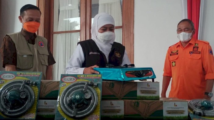 Terima Bantuan 1.500 Kompor Gas, Gubernur Paparkan Konep Huntara Pengungsi Semeru