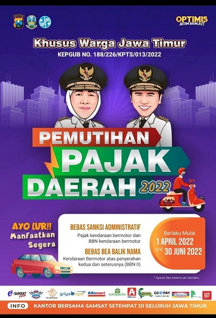 Hore, Gubernur Khofifah Berlakukan Pemutihan Pajak Sambut Ramadhan   Pemprov Perbanyak Kuota Undian Umroh untuk 46 Wajib Pajak