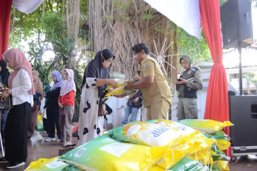 Gerakan Pangan Murah di Gresik, Pemkab Sediakan 8 Ton Beras SPHP per Titik