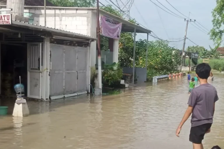 Anak Kali Lamong Meluap, Tiga Desa di  Mojokerto Terendam Banjir