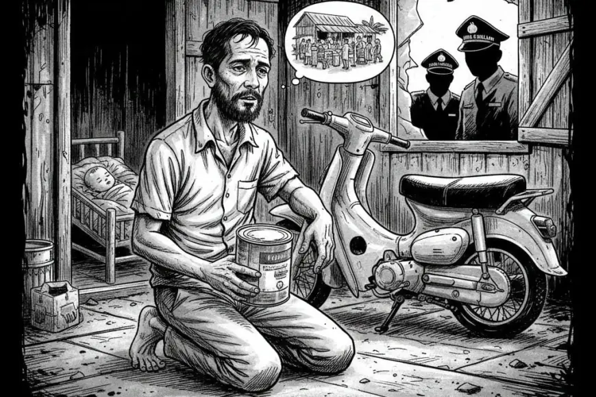 Kisah Pilu Ayah di Bangkalan: Curi Motor Demi Susu Anak