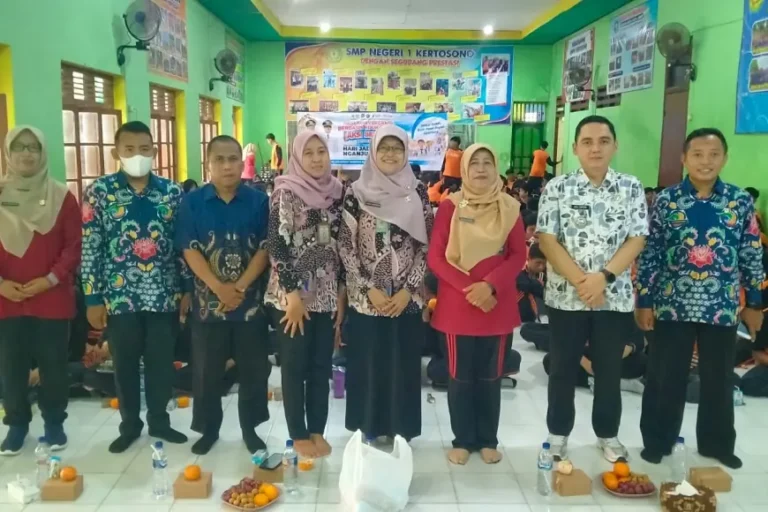 Rayakan HUT Nganjuk ke&1089, Siswa SMPN 1 Kertosono Kompak Aksi Bergizi dan Cegah Anemia