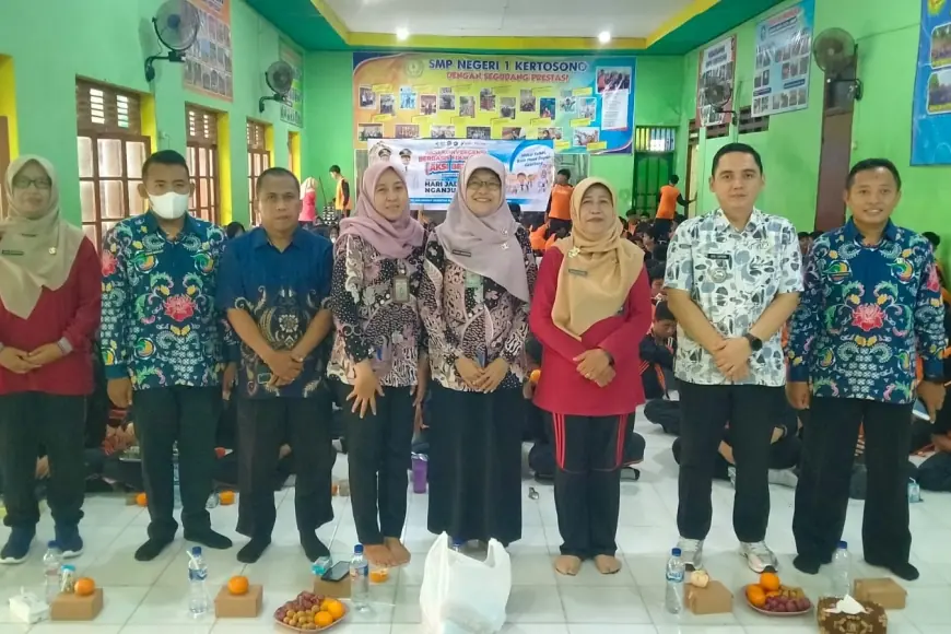 Rayakan HUT Nganjuk ke&1089, Siswa SMPN 1 Kertosono Kompak Aksi Bergizi dan Cegah Anemia