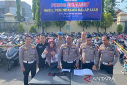 Polres Pamekasan sita 582 sepeda motor dari lokasi balapan liar