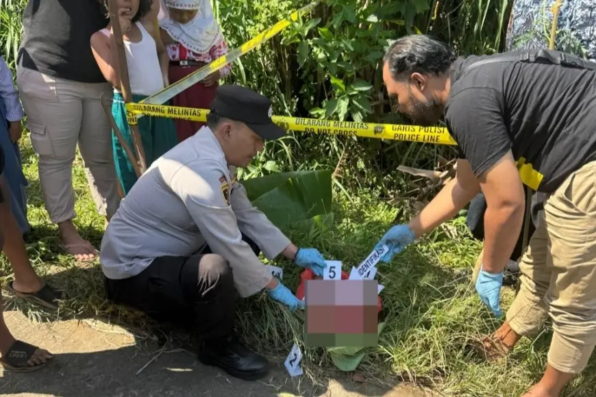 Mayat Bayi dengan Tali Pusar Masih Menempel Ditemukan di Jalan Bocek Malang