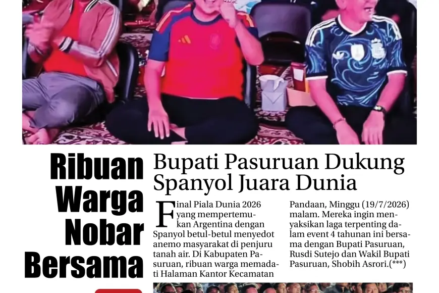 e&Koran, Edisi Senin, 20 Juli 2026
