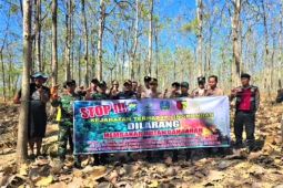 TNI dan petugas gabungan waspadai karhutla di kawasan hutan Magetan