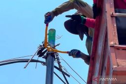 Pemkot Surabaya bongkar 116 tiang dan 91 kabel tak berizin
